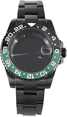 1 st 40 mm GMT klockfodral Dubbelfärgad keramisk ram