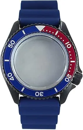 1 st 42,5 mm svart klockfodral med kapitelring