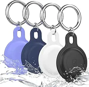 Generic 4 Pack Waterproof Air Tracker Holder with Keychain