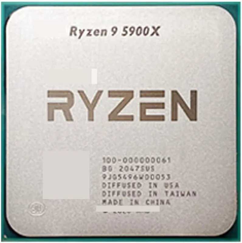 Ryzen 9 5900X New R9 3,7 GHz tolvkärniga 24-trådar 7NM L3=64M 100-000000061 Stöd Desktop CPU Gaming Socket AM4