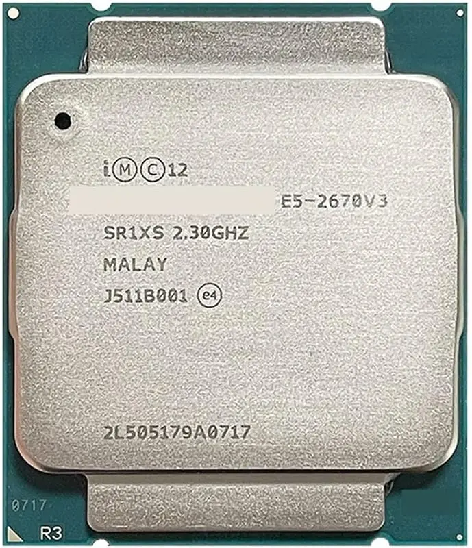 E5-2670V3 E5 2670v3 2670 V3 2,3 GHz tolvkärnig tjugofyratrådig CPU-processor 30M 120W LGA 2011-3