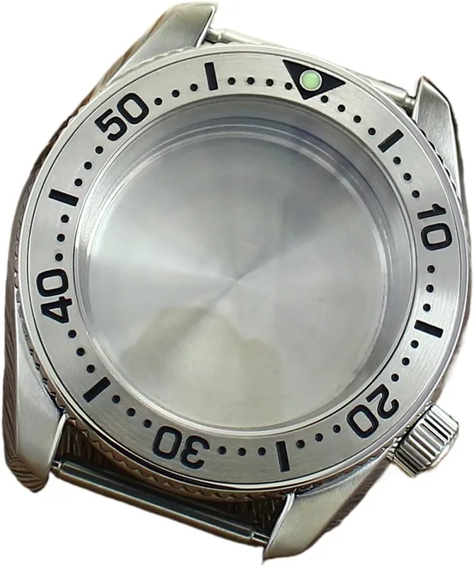1 st 42 mm klockfodral Tillbehör Rostfritt stål Safirkristallglas for NH34 NH35 NH36 38 Movt DIY