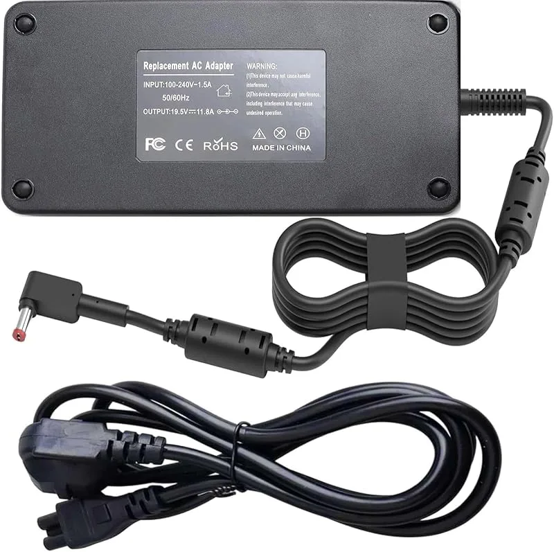 230 W Strömkabel kompatibel med Acer Nitro 5 7 14 16 17 18 AN18-61 AN16-43 AN16-52 AN17-51 AN17-71 AN515-58 AN517-55 AN1