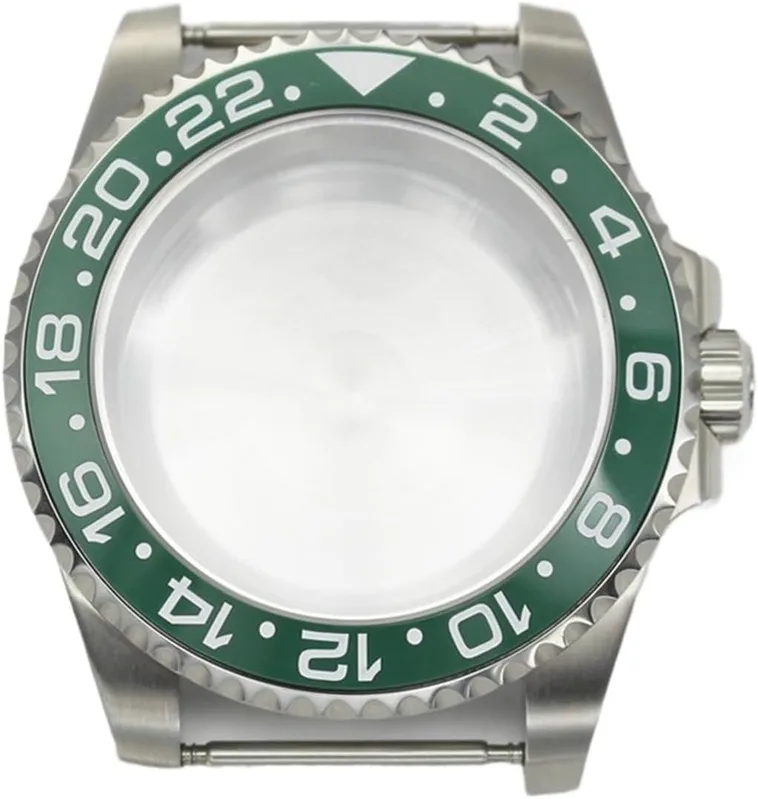1st 40 mm E GMT klockfodral Slide Spänne Safir for NH35 NH34 NH36 NH38 Movt 120 Click 20ATM Oyster Strap