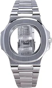 1 st 43 mm fyrkantig 9015 klockfodral Rem Inskruvad krona for Miyota9015 urverk 30 urtavla delar Safirglas