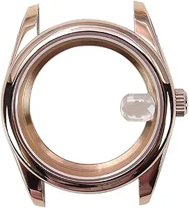 1st 39 mm klockfodral Safirglas for Miyota 8215 rörelsefodral Delar 28,5 Urtavla Oyster/Jubileumsrem(NO.53 Glass Back A)