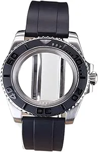 1 st 40 mm silver herrklockfodral rem för Nh34 Nh35 Nh36 Nh38 Miyota 8215 Eta 2824 rörelse 28,5 mm urtavla