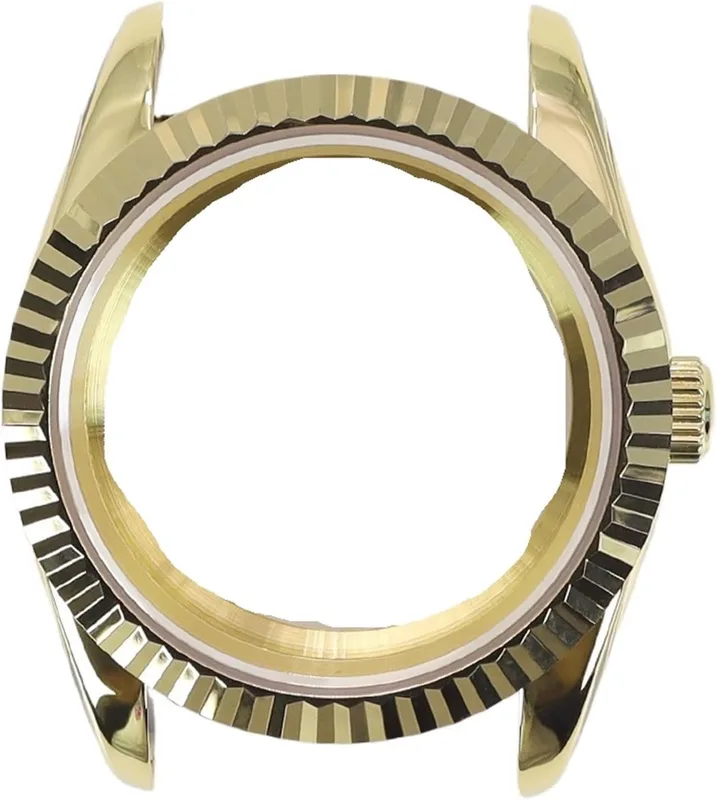 1 st 36 mm vattentät klockfodral och rem med glidspänne for Miyota 8215 Movement Safirglas