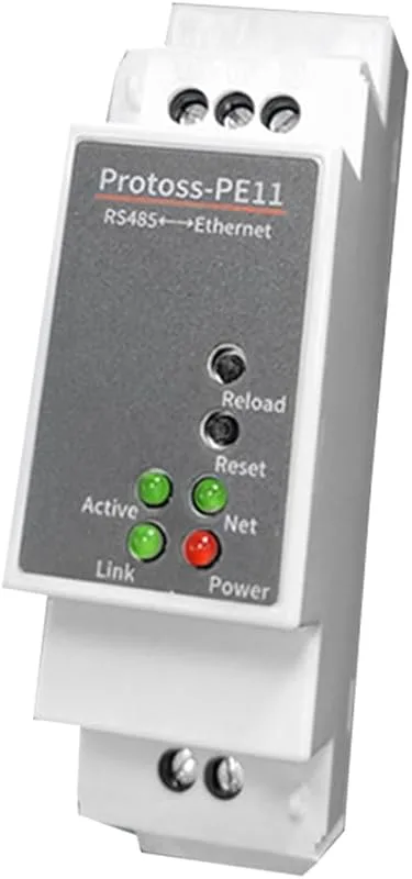 DIN-Rail seriell port RS485 till Ethernet-omvandlare