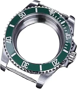 1 st 40 mm klockfodral svart/blå/grön ram for Eta2824 urverk Safirglas 200 m vattentät(Style 27)