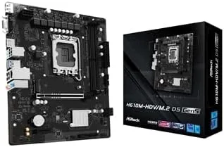 ASRock Moderkort H610M-HDV/M.2 D5 GEN5 Intel 1700 Socket Micro-ATX 2X Ddr5 Slo