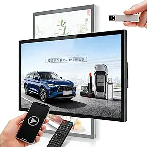 LED digital reklamskärm, 1080P IPS Full HD-skärm, växling mellan liggande/stående läge