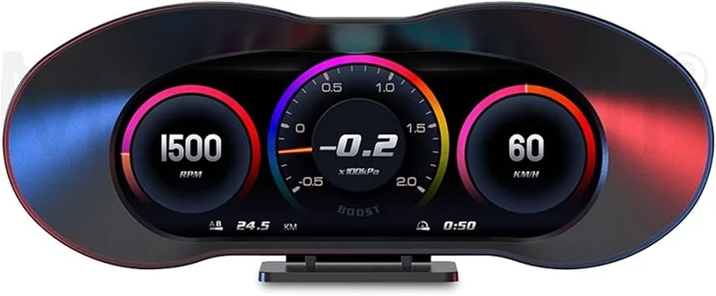 Ny bil OBD GPS Head Up Display Hastighetsmätare inbyggd dator med vattenoljetemperatur Bränsleförbrukning Lutningsmätare