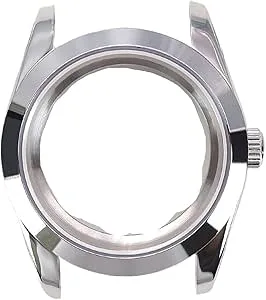 1st 36mm 39mm Silver Watch Case Vattentätt Safirglas for 4R36 NH35 NH36 NH34/38 for Miyota 8215 Movement 28,5mm Urtavla Air King