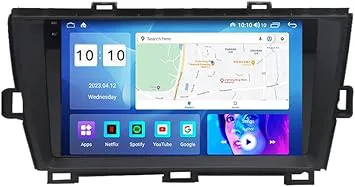 OTA Uppdatering Röststyrning Mirror Link för Toyota Prius 2009-2015 Android 15 Bärbar Bilradio 9 Tum Trådlös Carplay Android Auto,4 Core Wifi 1G+32G