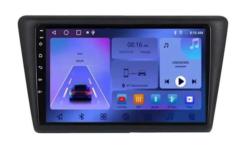 Bilradio Trådlös Carplay & Android Auto för Skoda Rapid