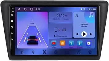 Trådlös Carplay-skärm Bilradio för Skoda Rapid Apple CarPlay Android Auto GPS-navigering Röststyrning 8 Core Wifi 4G+64G