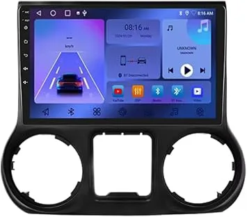 Trådlös Carplay-skärm för Jeep Wrangler 3 JK 4 JL Apple CarPlay & Android Auto Bilradio GPS-navigering Röststyrning 8 Core Wifi 2G+32G,2010-2018