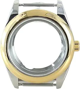 36 mm klockboett med rundad kant, safirglas, for NH35, NH36, NH38, NH34, Miyota8215, urverk, glidspänne, jubileumsarmband