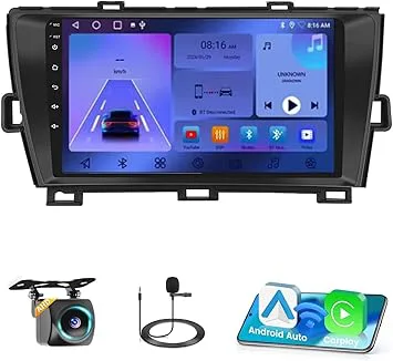 Trådlös Carplay-skärm för Toyota Prius 20 Apple CarPlay & Android Auto Bilradio GPS-navigering Röststyrning 8 Core Wifi 2G+32G,2009-2014