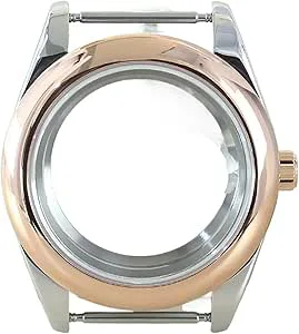 39 mm klocka med rundad kant, rostfritt stålarmband, safirglas, for NH35, NH36, NH38, NH34, 28,5 urtavla