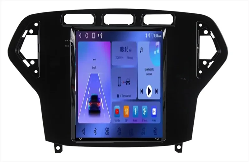 Trådlös CarPlay-skärm för Ford Mondeo, Android Auto, 2G+32G, 2007-2010