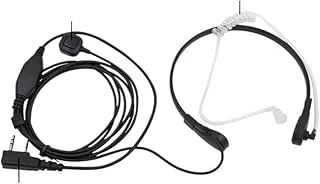 Handsfree Finger PTT Halskontroll Akustiskt rör hörlurar
