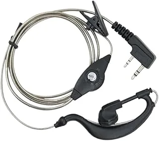 Passar for PTT-hörlur med mikrofon 2-stifts öronkrok Tvåvägsradioheadset for Bao feng UV-5R