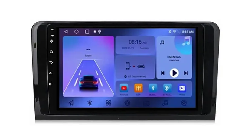 Trådlös Carplay-skärm Bilradio för Benz W164 ML GL