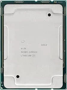 6138 2.0GHz 27.5MB Cache 20-Cores 40-Thread 125W LGA3647 CPU Processor