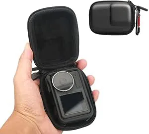 Bärfodral för DJI Osmo Action, hårt skal kamera förvaringslåda med mjukt foder, vattentät resväska för lins och tillbehör, svart