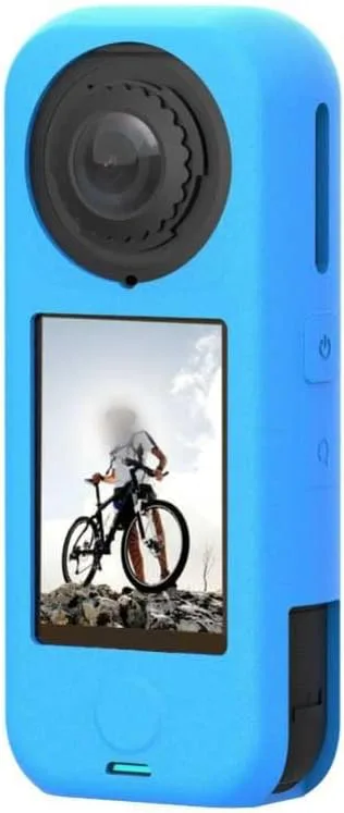 mjukt silikonskyddsfodral med linsskydd för Insta360 X4 Air, stötsäker kameraskydd, svart