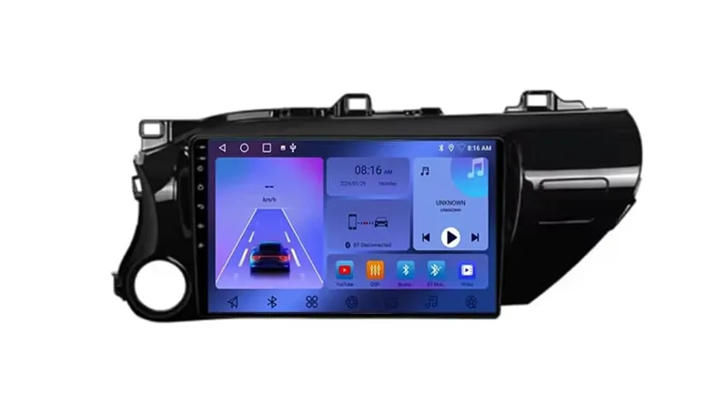 Trådlös CarPlay och Android Auto-skärm för Toyota Hilux, 9 tum, 1G+32G