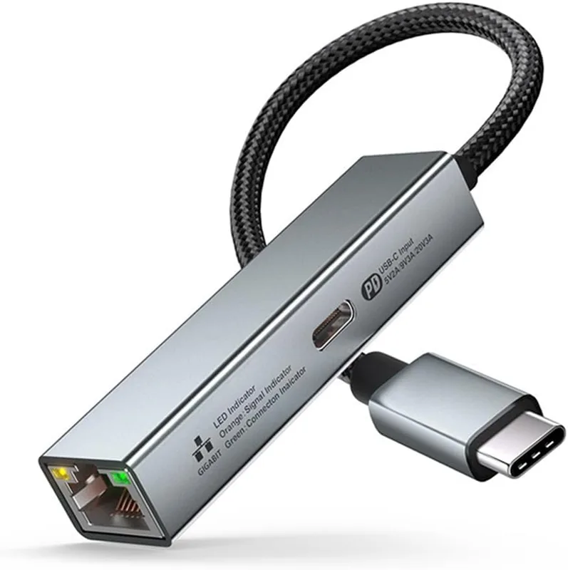 USB C Nätverkskort med PD 60W