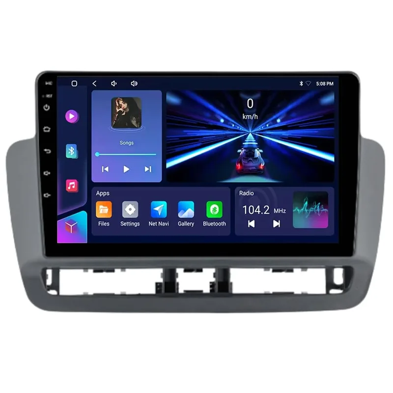 Android 15 Dubbel-Din Bilradio för Seat Ibiza 6J 2012-2015, Trådlös Carplay Android Auto Bluetooth GPS Navi WiFi FM RDS Backkamera,4 Core Wifi 1G+32G