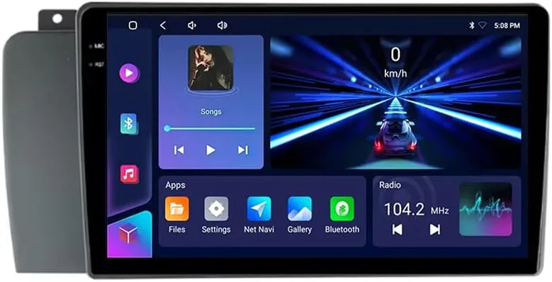 Android 15 Dubbel-Din Bilradio för Volvo XC70 V70 S60 2004-2009, Trådlös Carplay Android Auto Bluetooth GPS Navi WiFi FM RDS Backkamera,4 Core Wifi 2G