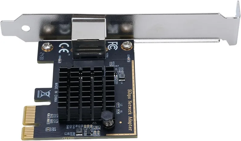 PCIe Ethernet Server Card Low Latency Nätverksadapter för NAS RTL8126 Chip 5Gbps
