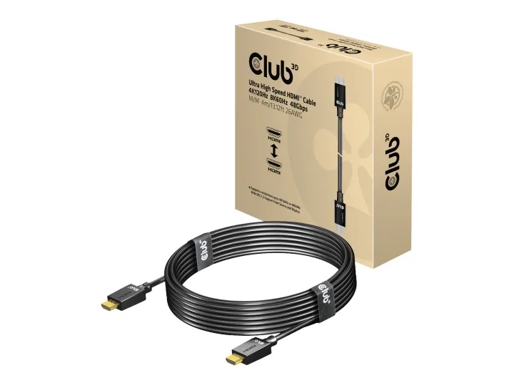 Club 3D HDMI-kabel hane till hane, 4 m, svart