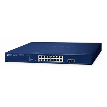 Planet 16-portars PoE+ Web Smart switch GS-2210-16P2S