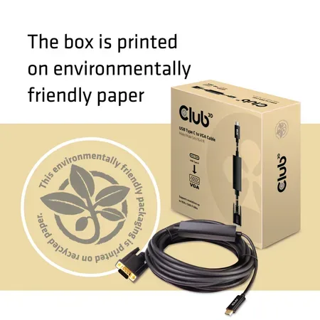 Club 3D adapterkabel USB-C till VGA
