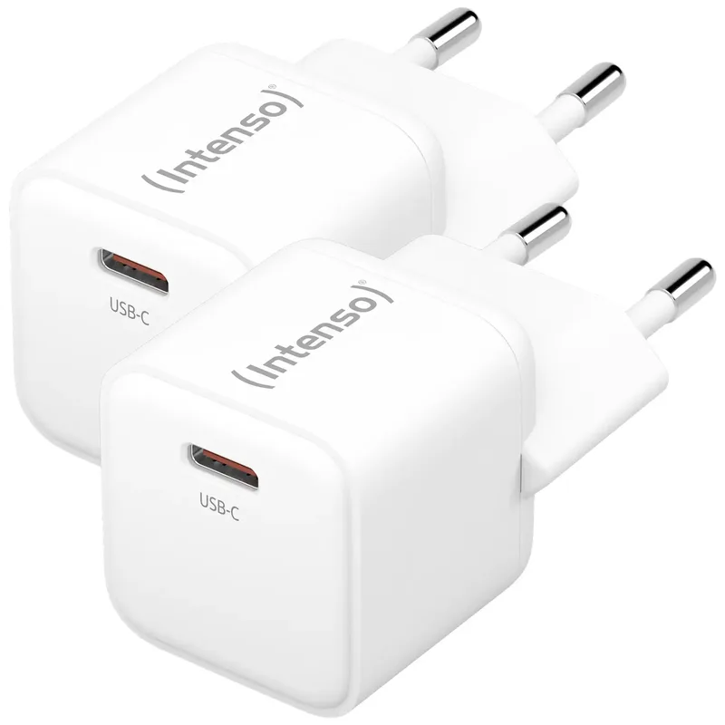 Intenso Power Adapter W30C GaN-Netzteil, Doppelpack 30 Watt Leistung
