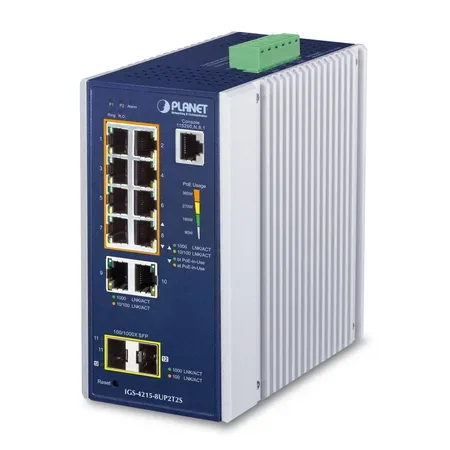 Planet Industrial 8-portars hanterad switch IGS-4215-8UP2T2S