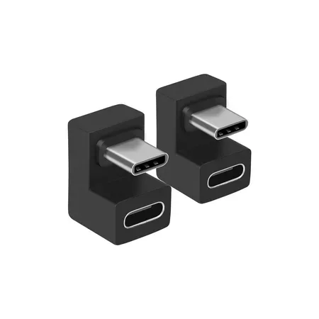 Equip adapter USB-C till USB-C, 100 W PD, 10 Gbps, 2-pack, svart