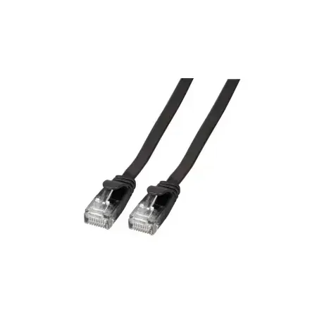 EFB Elektronik K8107SW.0,5 nätverkskabel Cat6a U/UTP 0,5 m svart