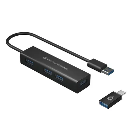 Conceptronic HUBBIES06B USB 3.0-hubb, 4 portar