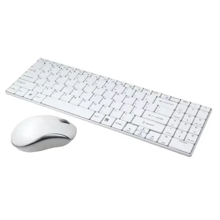 LogiLink ID0109 trådlöst tangentbord och mus vit