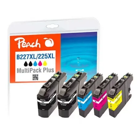 Peach PI500-141 bläckpatroner 4-pack svart, cyan, magenta, gul