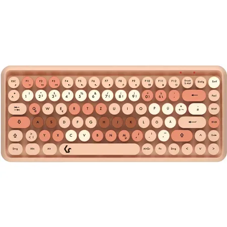 KeySonic Desktop-Set KSKM-5200M-RF (DE) trådlöst tangentbord och mus, sand