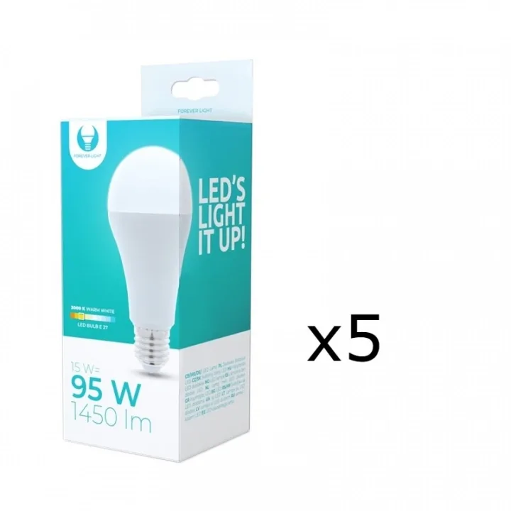 LED-Lampa E27, A65, 15W