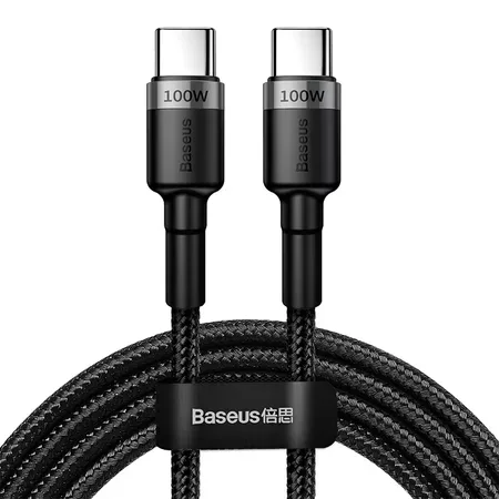 Baseus Cafule USB-C till USB-C-kabel, USB 2.0, 2 m, svart